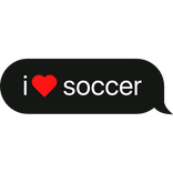 i heart soccer text bubble