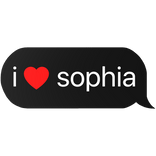i heart sophia text