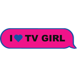 I heart TV girl text bubble