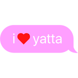 i heart yatta text bubble pink (Dandy's World)