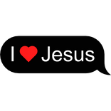 💬 I ❤️ Jesus text