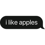i like apples text bubble