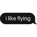 i like flying text bubble
