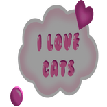 i love cats text