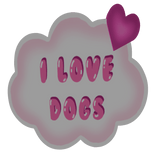 i love dogs text