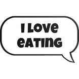 i love eating text
