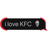 I LOVE KFC 🍗  Bubble Text