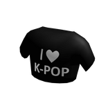I LOVE KPOP Black Shirt