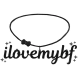 ꒰・i love my bf black matching necklace ♡ 