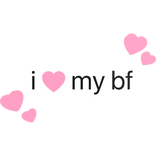 I Love My Cute Matching Text Sign
