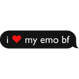 I Love My Emo Boyfriend Text Bubble