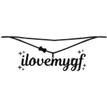 ꒰・i love my gf black matching necklace ♡ 