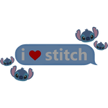 I Love Stitch Text Bubble