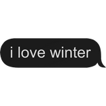 i love winter 
