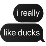 i really like ducks text