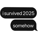 i survived 2025 somehow text