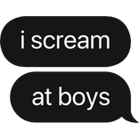 i talk to boys text bubble