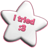 I tried :3 Star Pin - White and Pink