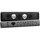  I ❤️ Zombies Bracelet Black