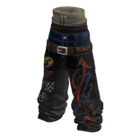 iBLOX - Black Flame Layered Waist Sagging Jeans
