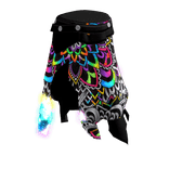 iBLOX - Neon Rainbow Colorful Glow Layered Skirt