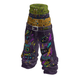 iBLOX - Purple Graffiti Layered Sagging Jeans