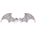 [IBWPW8] Bat Imp Ribbon Lace Wings - Angel Pink