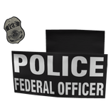 ICE Federal Officer B/W Vest Patches