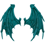 Ice Teal Blue Cursed Gargoyle Demon Dragon Wings