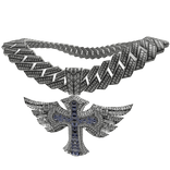 Iced Out Cross Winged Chain 1.0
