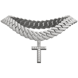 Iced Out Silver Chain w/ Cross (Boy)