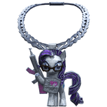 Iced Out Trendy MLP Rarity Chain Necklace 3.0