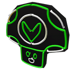 Iconic Green Neon Mushroom