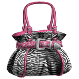 Iconic Trendy 2000s Luxury Pink Black Zebra Bag