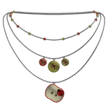 Igari Apple Button Layered Necklace