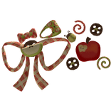 Igari Mori Kei Apple Hair Clips