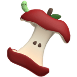 Igari mori kei heisei eaten apple core with worm