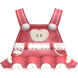 ♡ : igari mori kei overalls apple red & pink