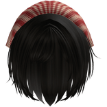 Igari Mori Kei Red Bandana Bob in Black