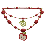 ♡ Igari Red & Green Apple Charmed Necklace