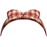 Igari Red Plaid Headband Bow