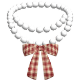 Igari Red Plaid Necklace