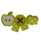 igari twee green apple button hairclip 