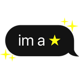 im a star text bubble