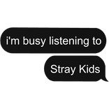 I'm busy listening to stray kids SKZ kpop 