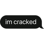 im cracked text bubble
