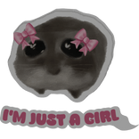 I'm Just a Girl 🎀 Text Bubble - Sticker