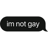 im not gay text bubble