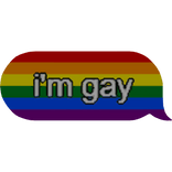 i'm pride text bubble