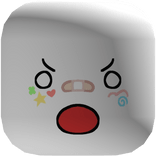 Impressed Silly Face - White